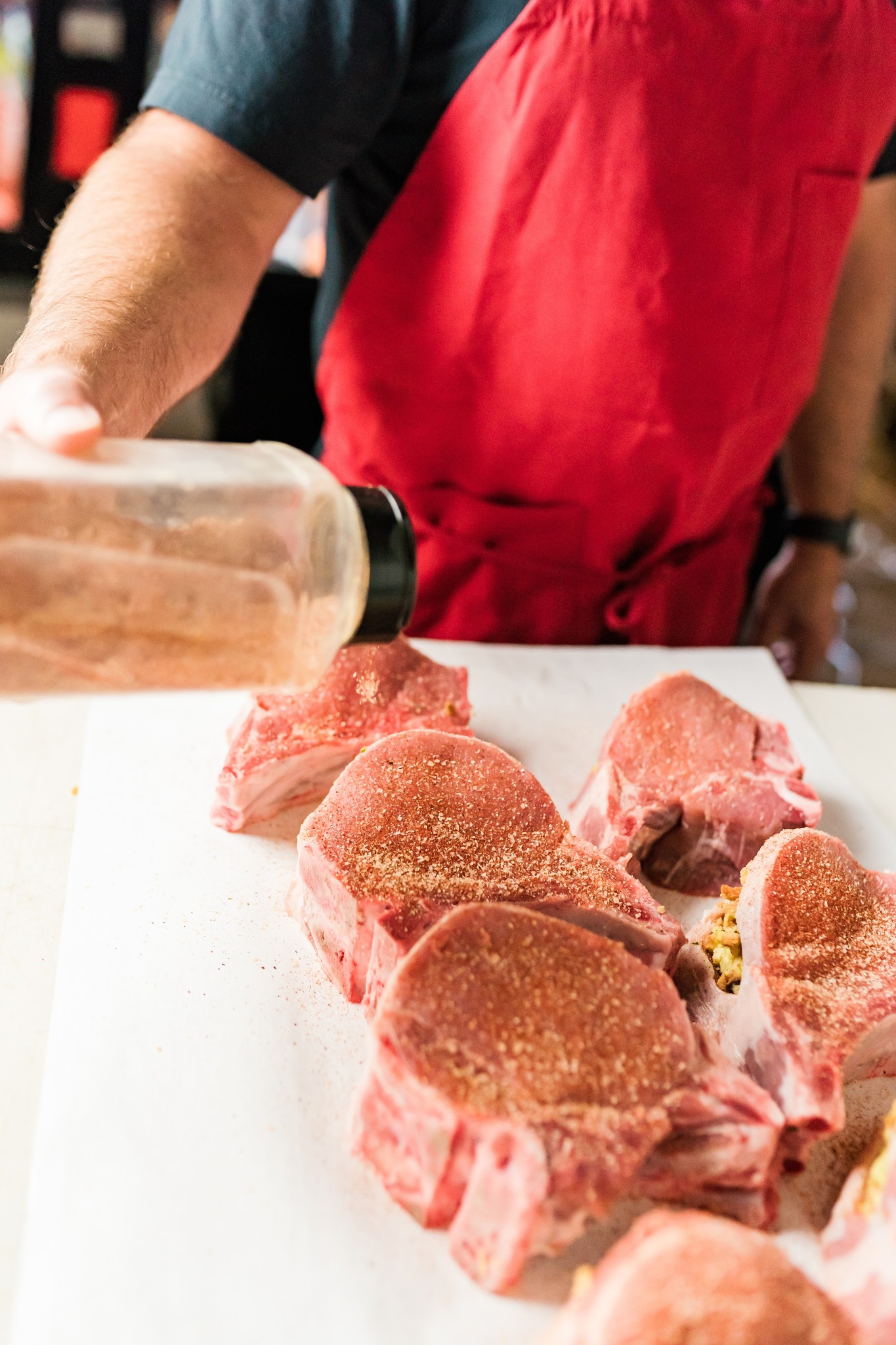 butcher blocks meat